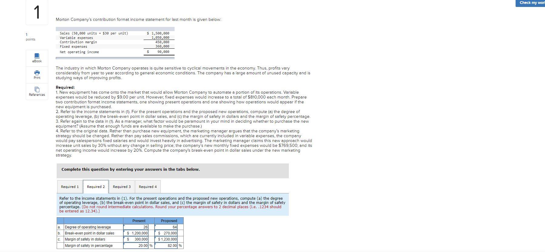 i need help with required 2, can you double check my answers?
