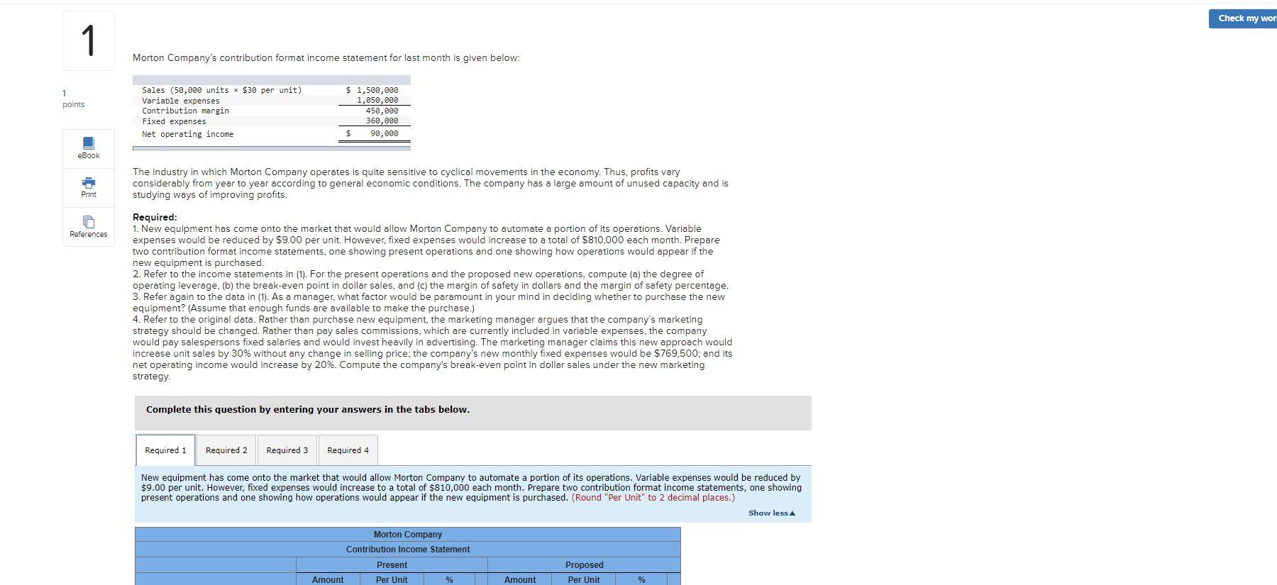 I Need double-checking on Requirement 2 Check my worl 1 Morton Company's