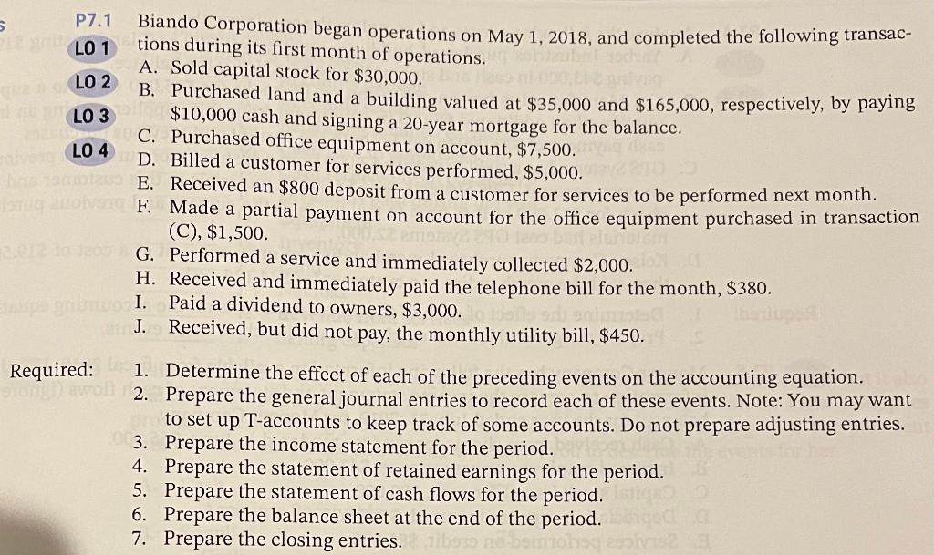 Introduction to Accounting An Integrated Approach Eighth Edition Chapter 7 P7.1 P7.1