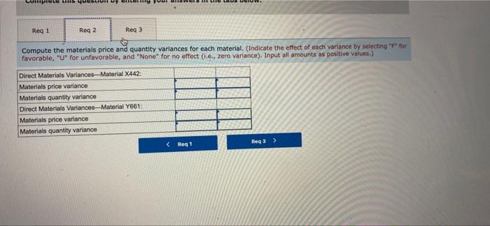 two operations, Sintering and Finishing. Each of the products uses two raw