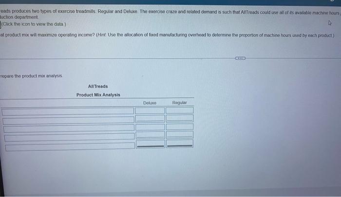 of exercise treadmills Regular and Deluxe. The exercise craze and related demand