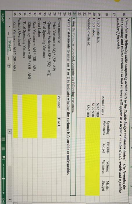 standard cost card for a single unit of Robinson, Inc.'s products is