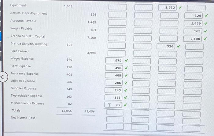 services to business clients, Complete the following end-of-period spreadsheet for Alert Security