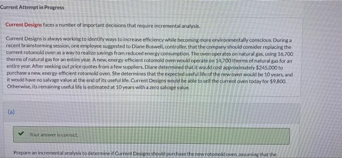  Current Attempt in Progress Current Designs faces a number of important