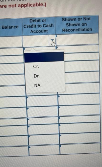 the answers in the appropriate cells. Leave no cells blank. Be certain