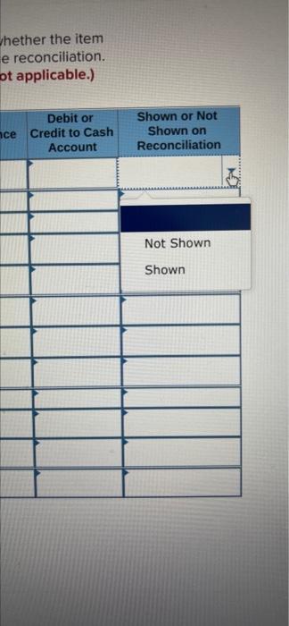 to select "NA" in fields which are not applicable) Bank Balance Debler