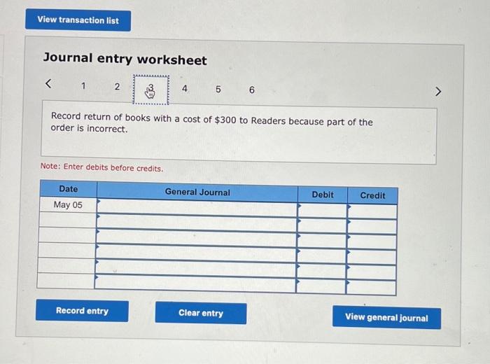 account from Readers Wholesale for $3,100, terms 2/10, n/30. May 3 Pays