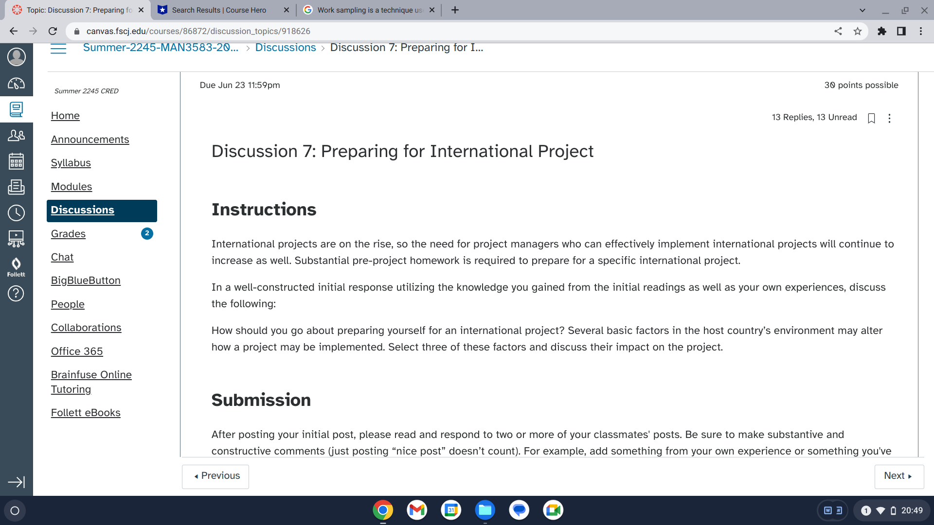 7% Topic: Discussion 7: Preparing f X | Search Results |