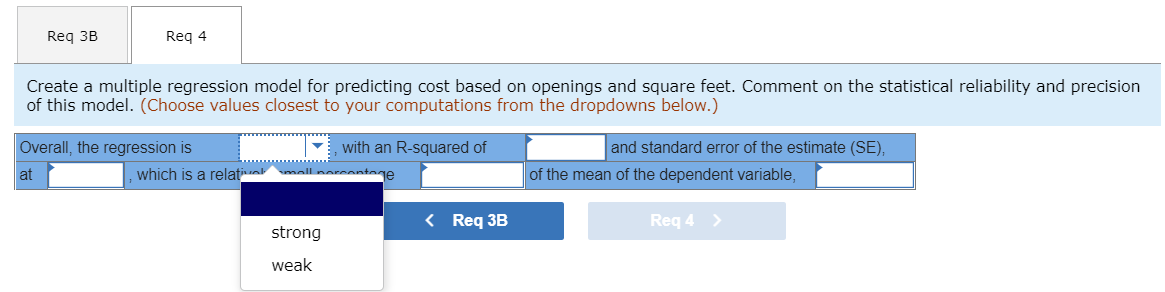 equation using square feet as driver House Square Feet External Opening Cost