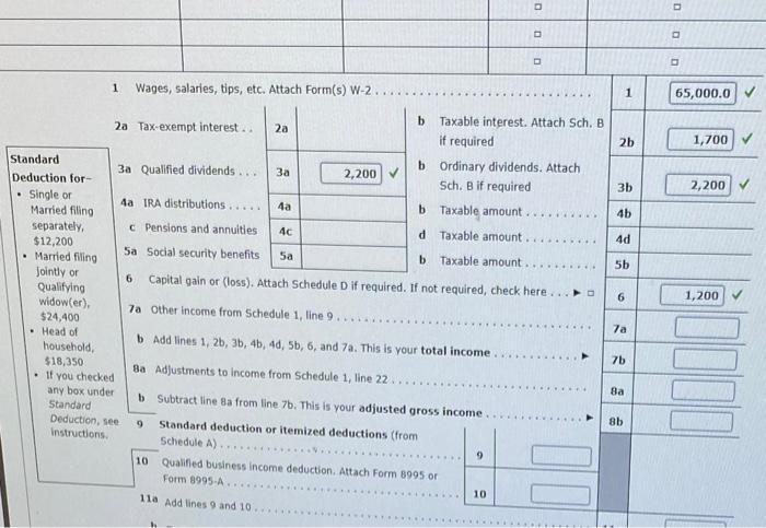 from schedule one Instruction Note: This problem is for the 2019 tax