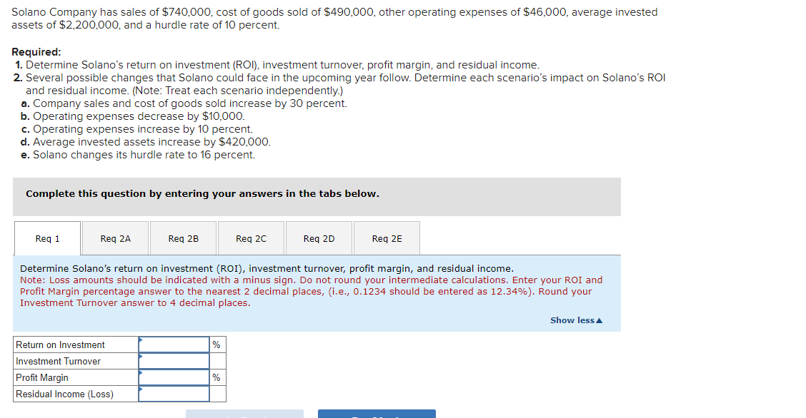 Hello I am needing help with this question please Solano Company has