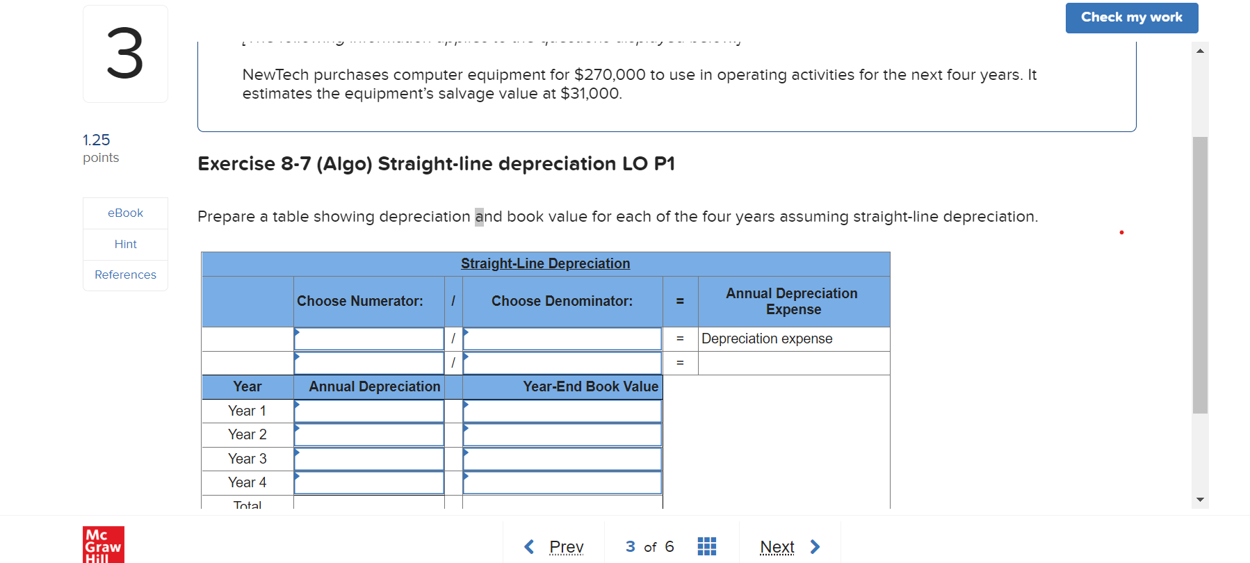  Check my work 3 NewTech purchases computer equipment for $270,000 to