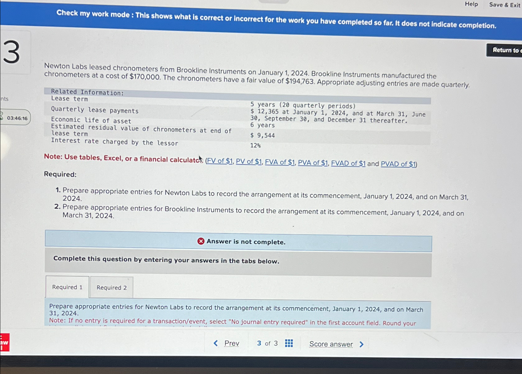  Help Save & Exit Check my work mode : This shows