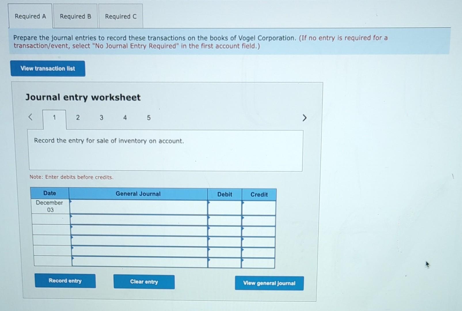 different companies, Vogel Corporation and Hatcher Corporation, entered into the following inventory