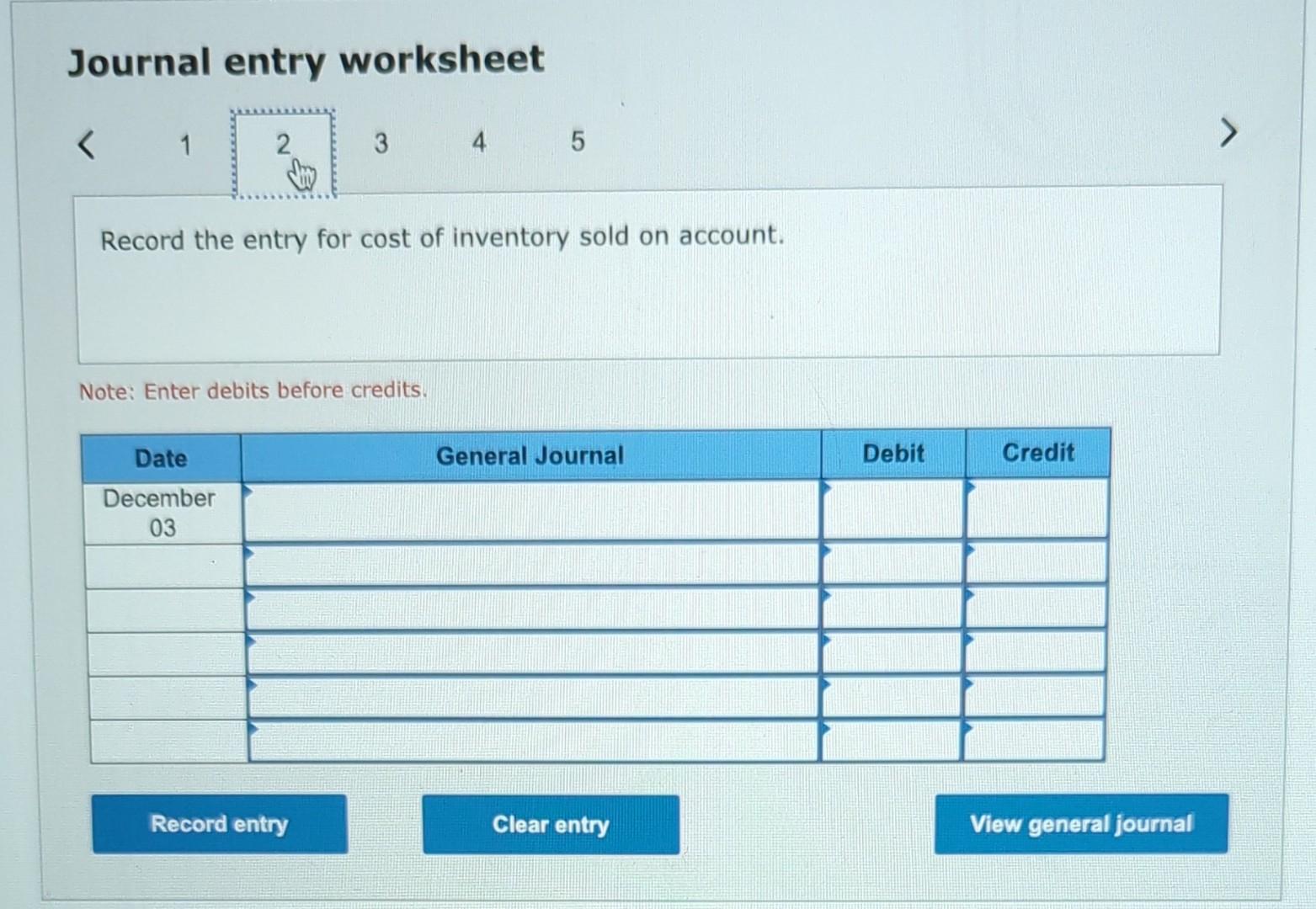 transactions during December. Both companies use a perpetual inventory system using the