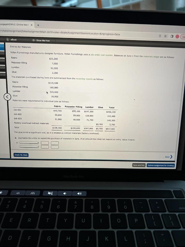  Please answer all parts A-C, Type the solution. Entries for Materials