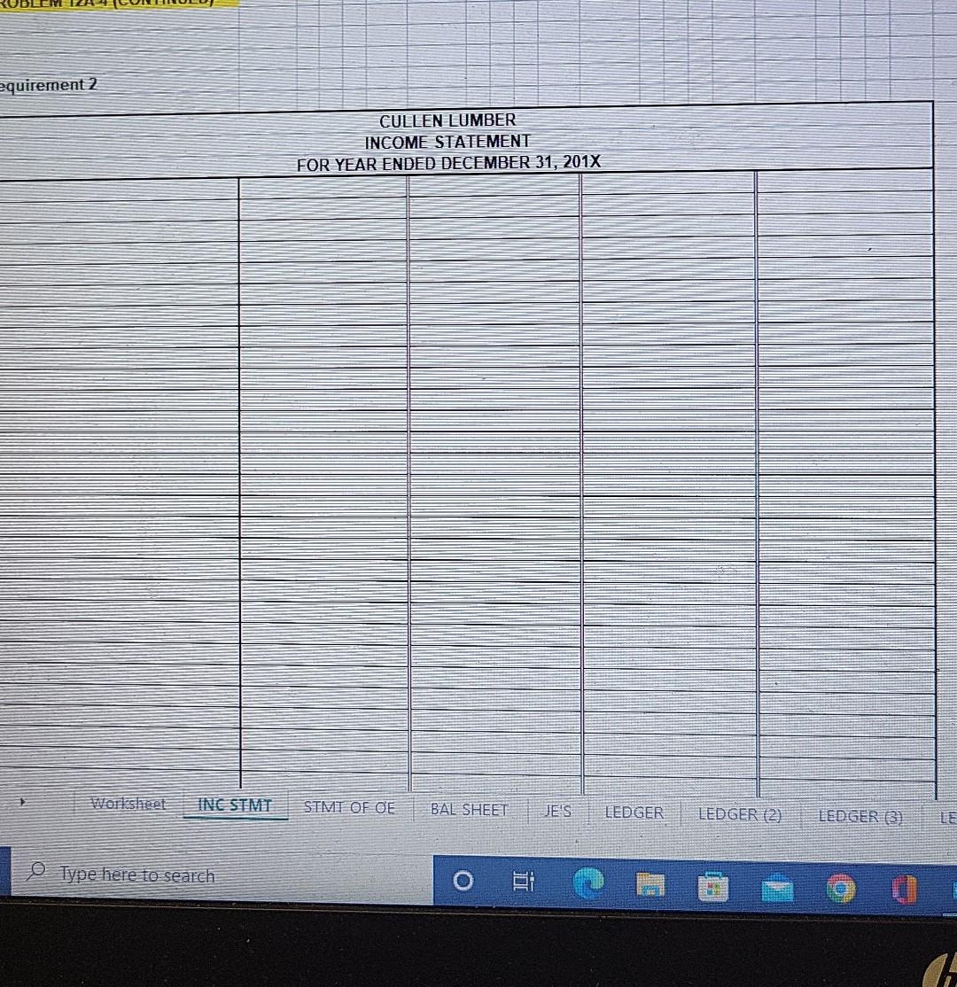 of owner's equity, and balance sheet. Login Using the ledger balances and