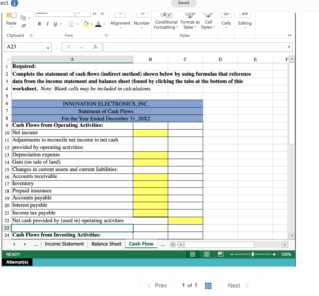 Font G Styles Al V x fx Note: To complete the assignment,