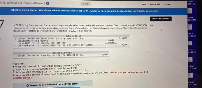 help with number 3 5 AS: Exercises and Problems (Connect) Help Save
