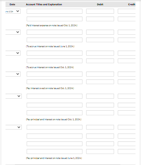 during 2024, shamrock co. borrowed cash from sarasota company by issuing