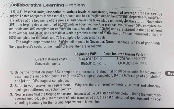 could you solve this? ignore the notes on the problem. Collaborative Learning