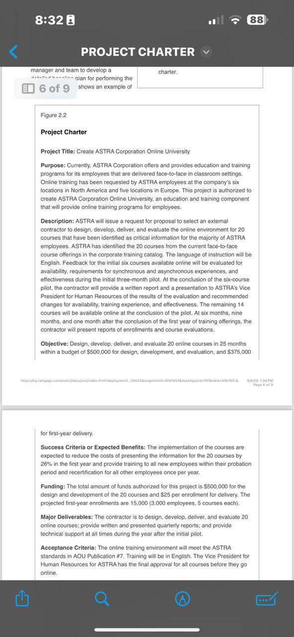  by . PROJECT CHARTER ~ manager and team to develop a