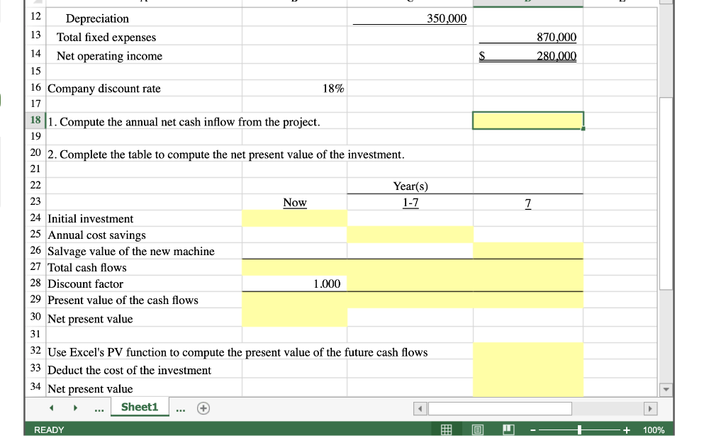 Capital Budgeting Methods 1. Determine the payback period for an investment. 2.