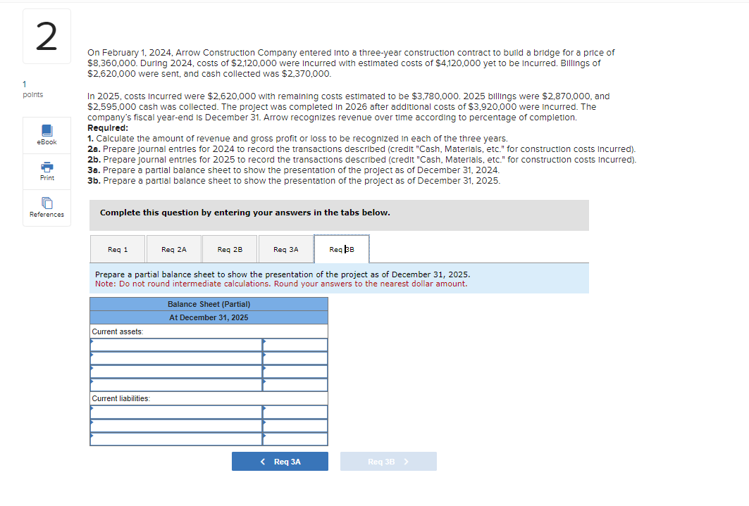I need step by step please From Question 1 to 3B. On