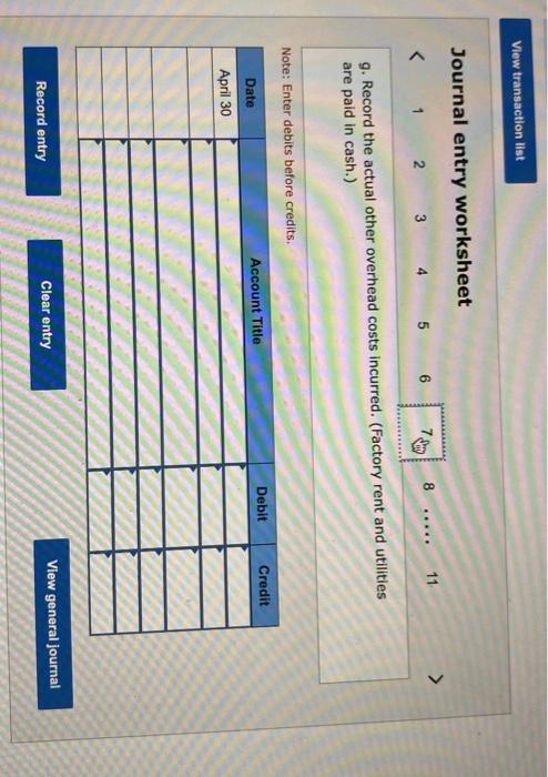 Raw materials purchases in April are $500,800, and total factory payroll cost
