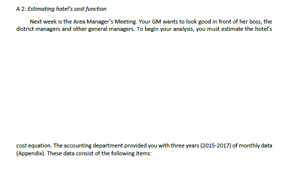 in the shoes of operations manager to discuss the budget challenges! A