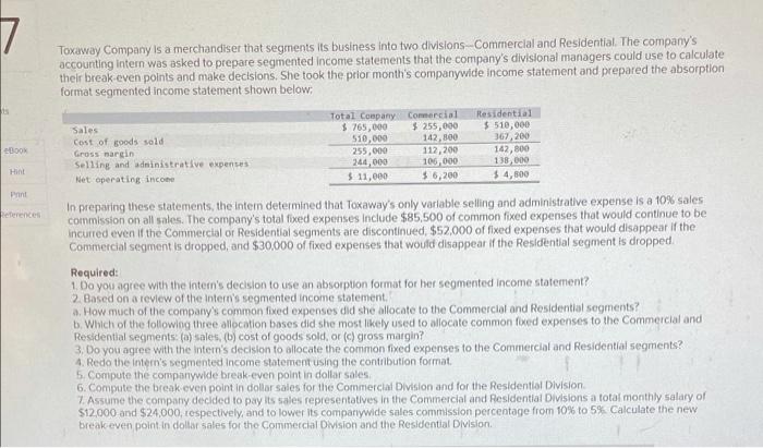 Please help with Required 1-7 I am so lost. ts eBook
