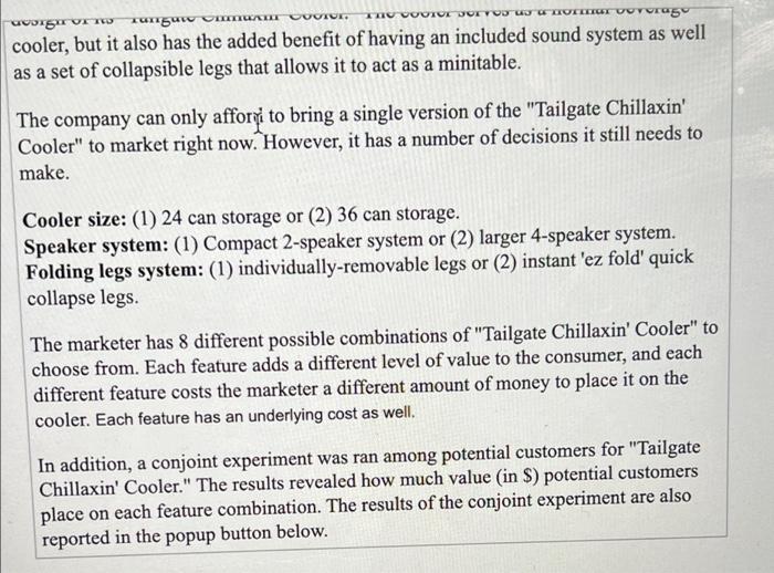 of features. The challenge for the marketer is to ident which particular