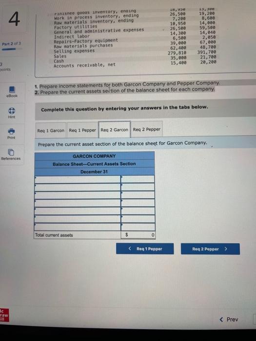 goods inventory, beginning Work in process inventory, beginning Raw materials inventory, beginning