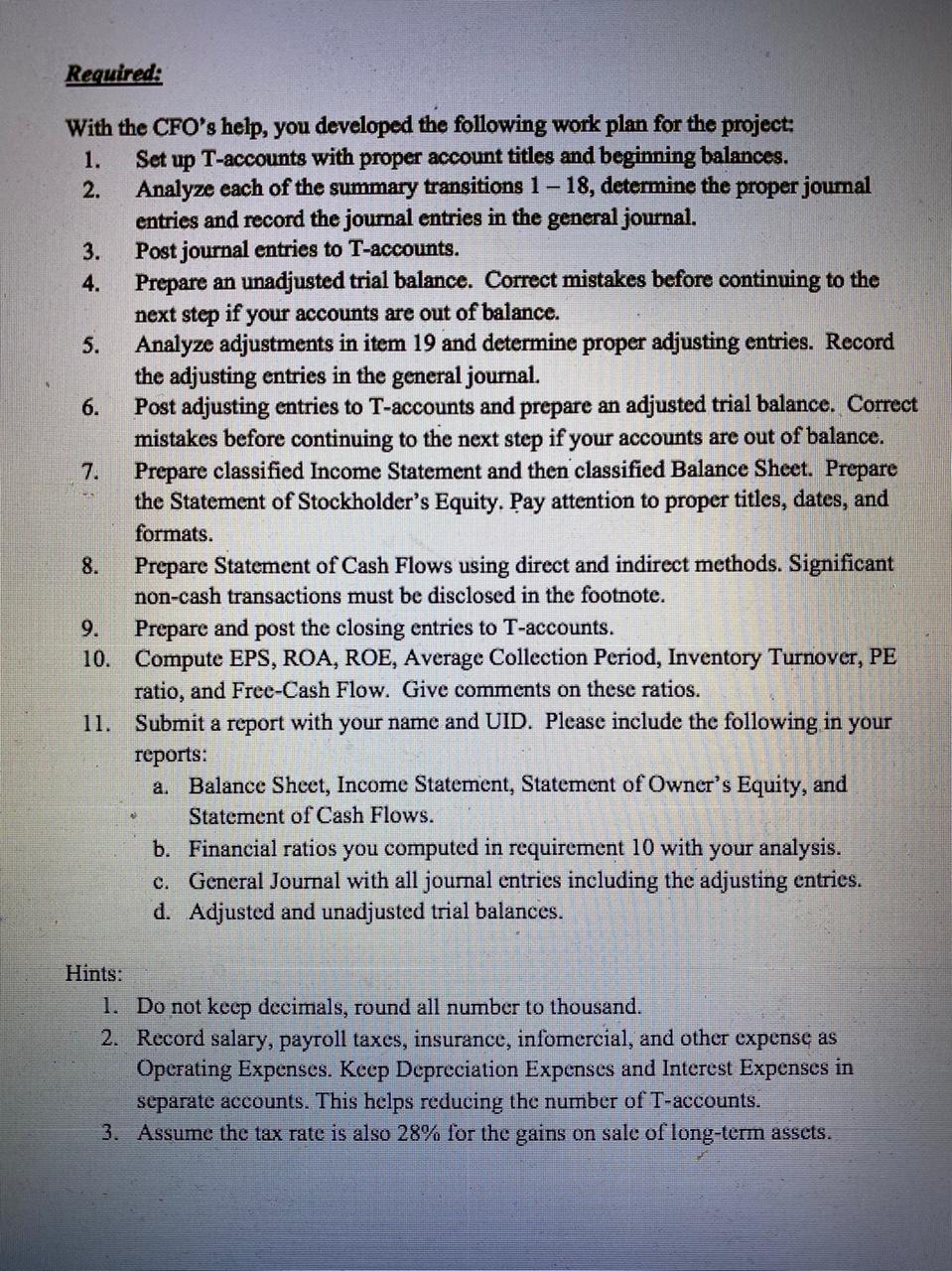 and correct errors. Document each entry with proper notes and explanation. Note: