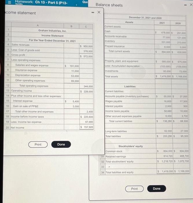 Inc Im Click the icon to view the income statement.) Click the
