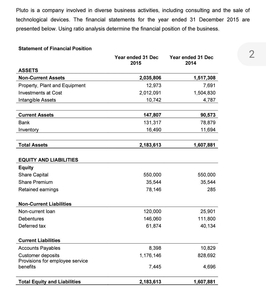  Accounting 2B. please show calculations for answers. Pluto is a company