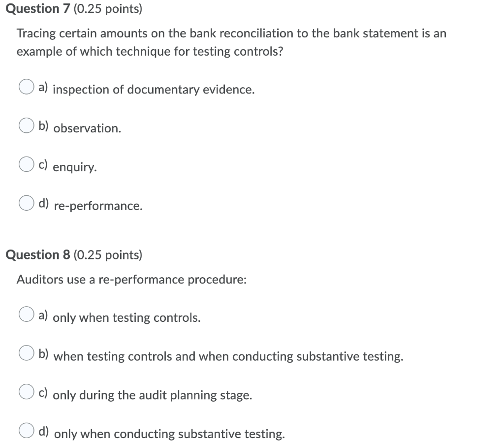 EXPLANATIONS JUST ONLY NEED THE ANSWER PLEASE Question 5 (0.25 points) Which
