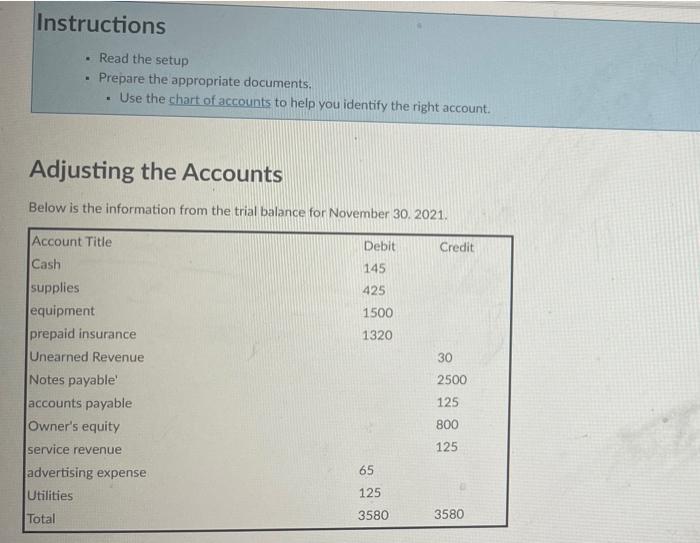 pleasee do the requirements Instructions . Read the setup Prepare the appropriate