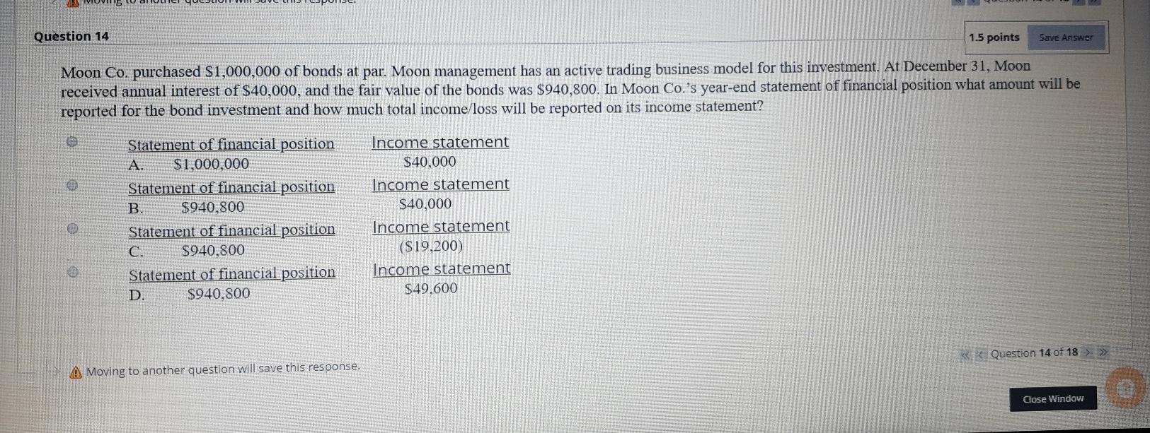  answer please fast 5 min Question 14 1.5 points Save Answer