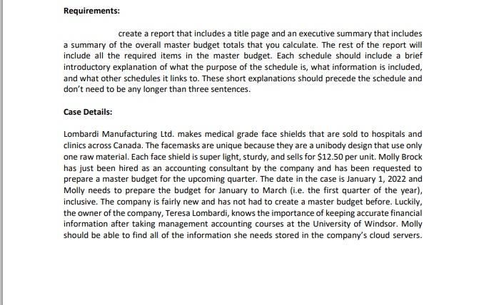 PLEASE I NEED HELP WITH NUMBER 10 Requirements: create a report