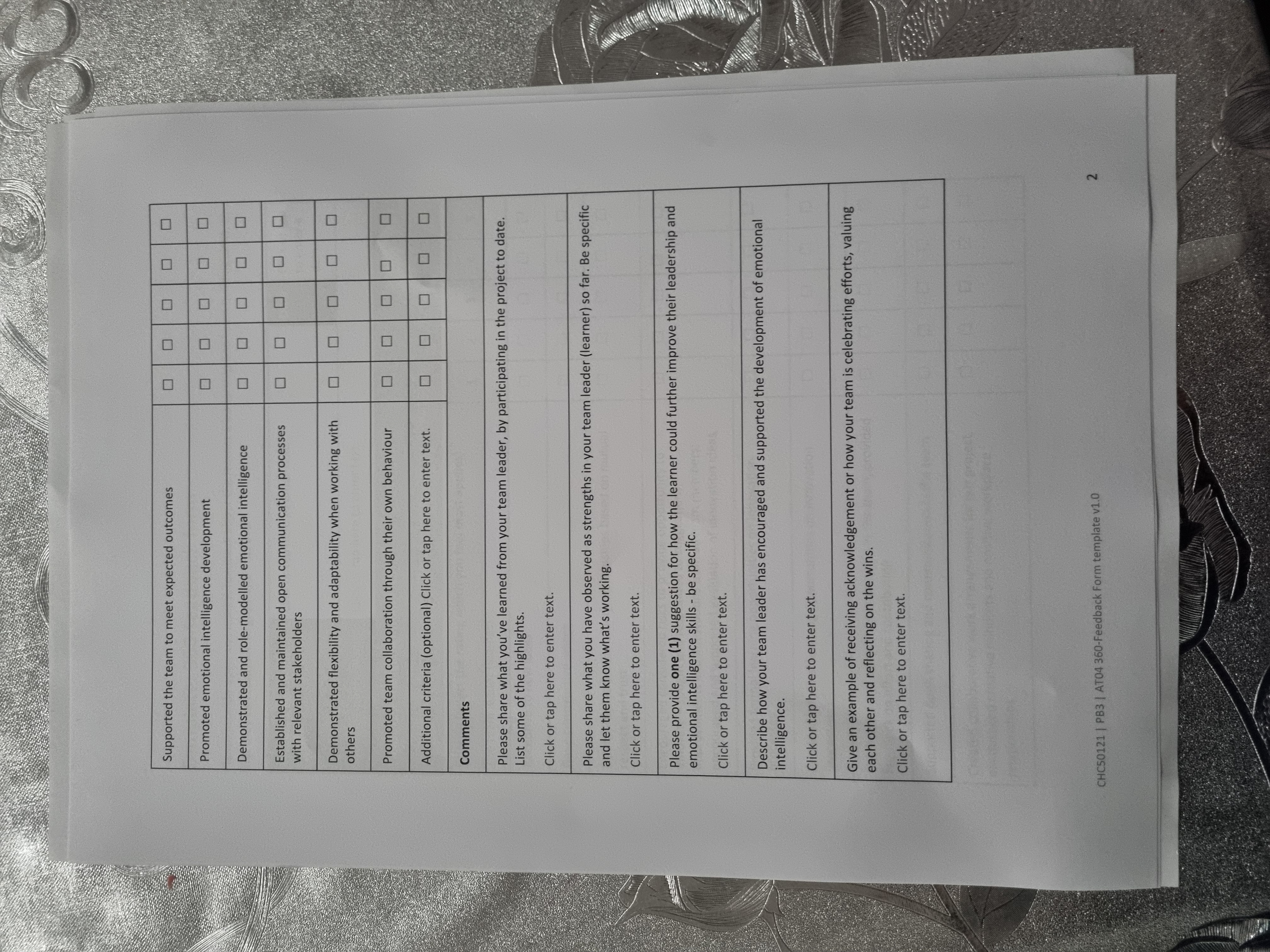 learner's leadership and team building skills, so that they can continue to