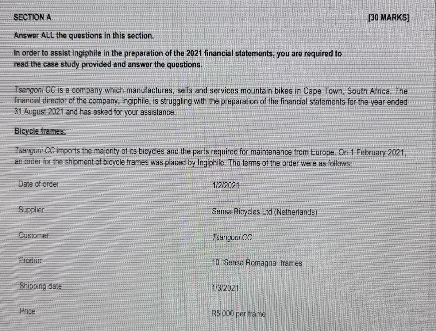  SECTION A [30 MARKS] Answer ALL the questions in this section.