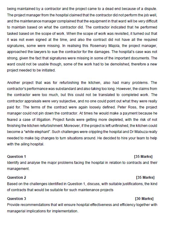 provide answers for the following questions below:Question 1 [35 Marks]Identify and analyse