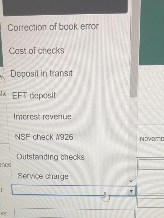 Check Deposit Balance 11/1 $ 1,420 5 922 Luigi Kitchen $ 38