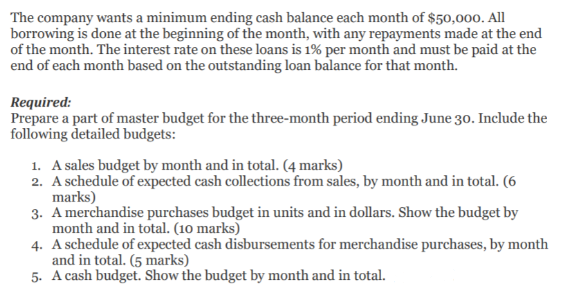 the management team. To date, the company's budgeting practices have been inferior,
