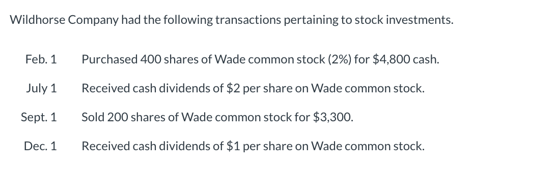  Hello, Please help with this question. Thank you so much. Wildhorse