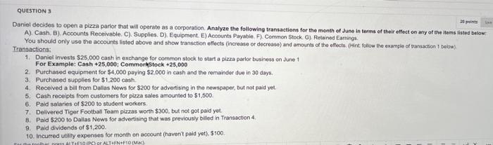 show calculations and intermediate work and answer like the example QUESTION 3
