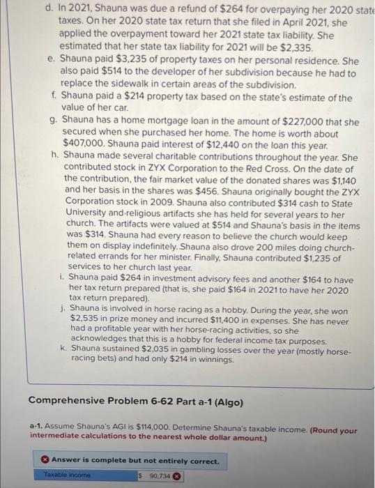 LO 6-3) (Algo) [The following information applies to the questions displayed below.]