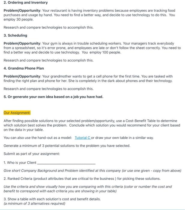 the Best Solution Technology is often used to help address problems or