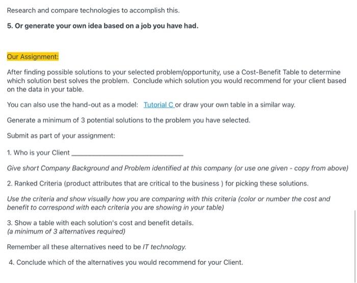 improvement opportunities in many businesses. In order to help a business in